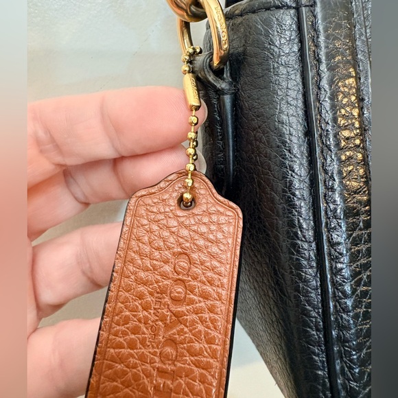 Coach Horse and Carriage Saddle Bag Black Pebbled Leather C4058 - Picture 8 of 16